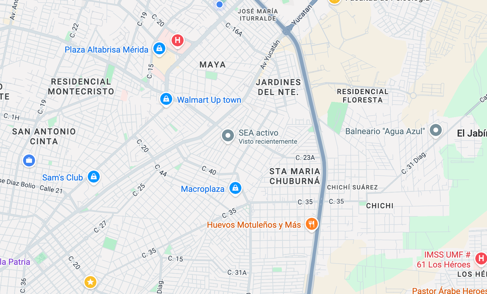 Ubicación de SEA Activo en Mérida